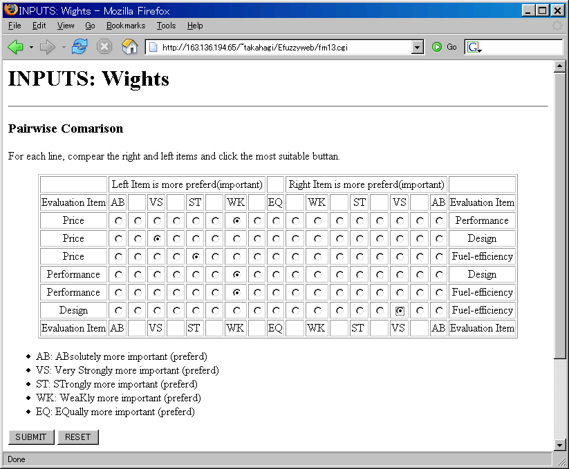 Pairwise Comparison